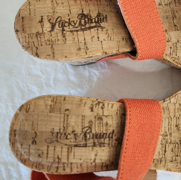 Orange Wedge Platform Sandals - Picture 11 of 12